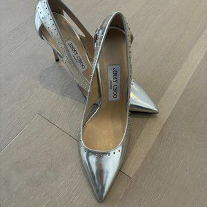 Jimmy Choo Vienna Studded Pumps in Silver size 6/36